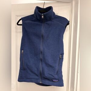Navy Blue Patagonia Fleece Zip-Up Vest